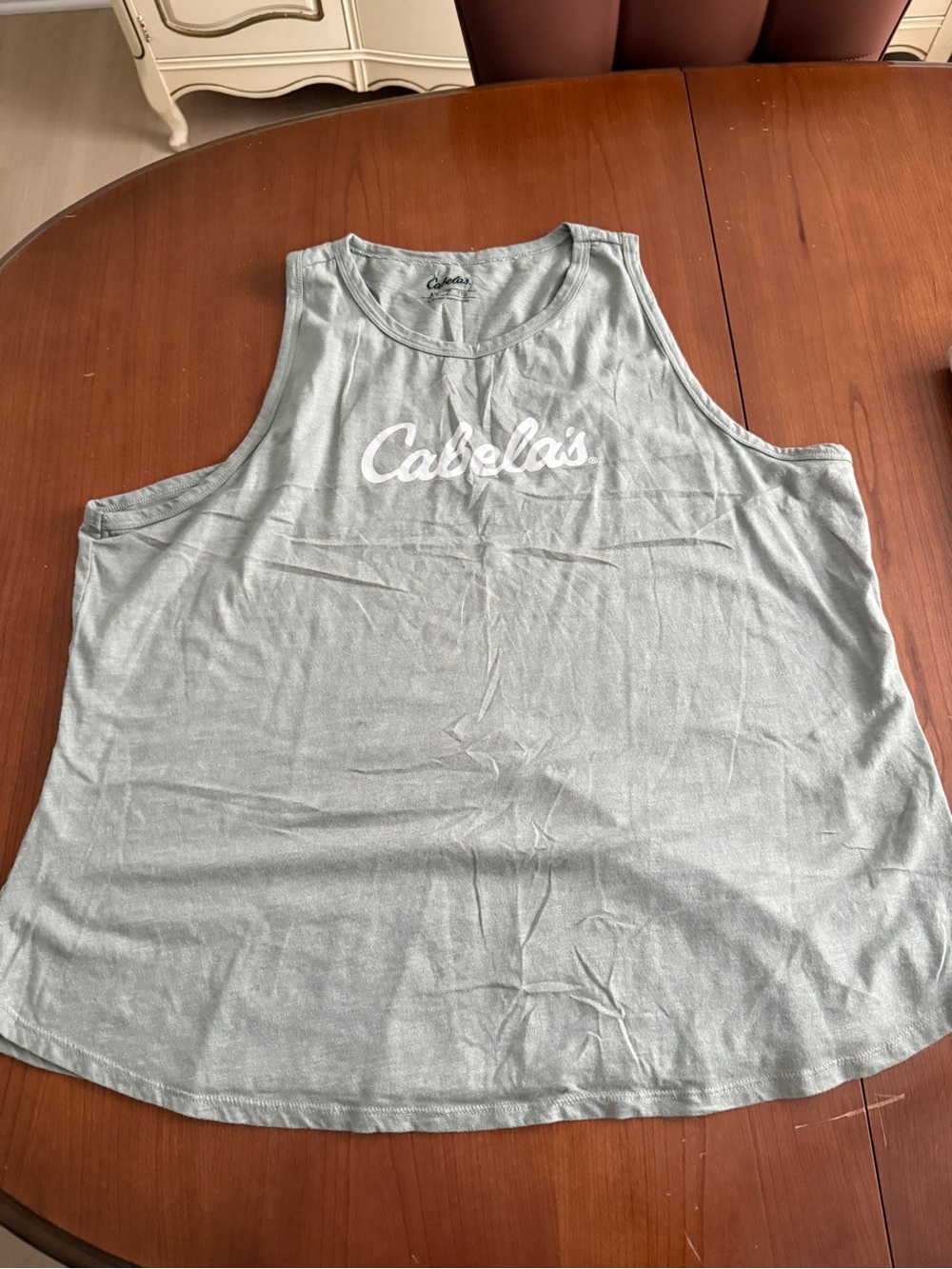 Cabela's Sage Green Logo Muscle Tank